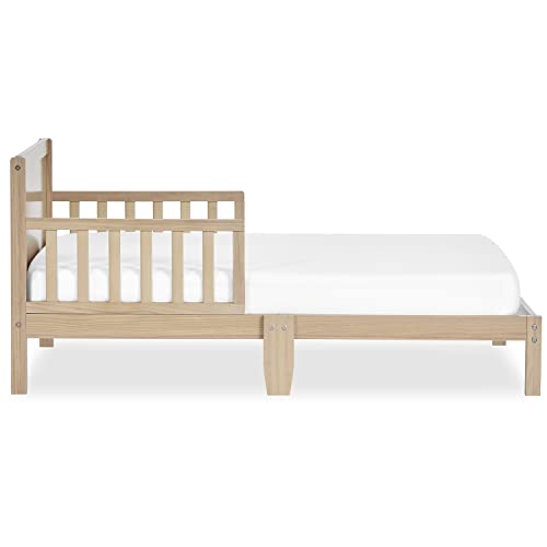 Toddler Bed with Safety Rails - Dream On Me Brookside 3-in-1, Vintage White Oak