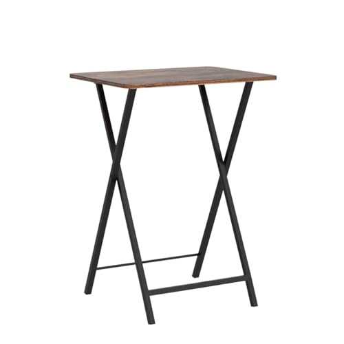 HOOBRO Set of 4 Folding TV Trays with Stand - Retro Style Snack & Laptop Tables