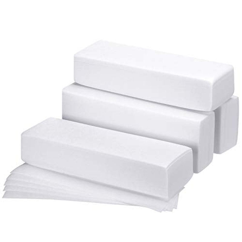 400 Non-Woven Waxing Strips for Facial, Body, and Bikini Hair Removal (White)