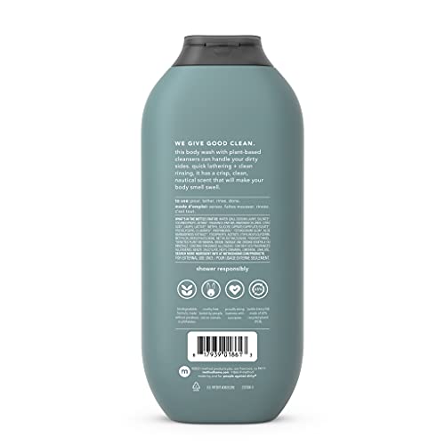 Method Men Body Wash, Sea + Surf, Paraben and Phthalate Free, 18 FL Oz,Softening & Body Wash, Pure Peace, Paraben and Phthalate Free, 18 oz,Detoxifying