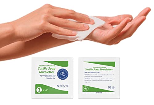 HAO Castile Soap Cleansing Wipes - 125 Count, Gentle, Individually Wrapped
