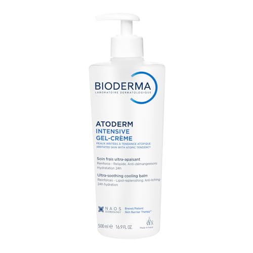 Bioderma Atoderm Intensive Gel-Cream - Soothing Dry & Sensitive Skin Moisturizer, 16.9 Fl Oz