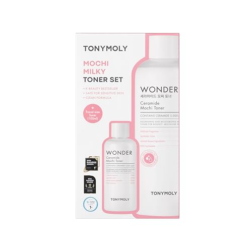 TONYMOLY Wonder Ceramide Mochi Milky Toner Set - 500ml + 100ml Hydrating Skincare
