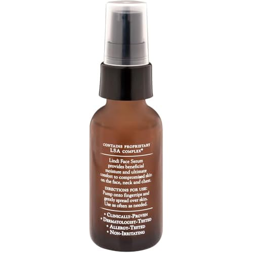 LINDI SKIN Face Serum Citrus - Ultimate Moisture and Comfort To Restore Your Skin Immediately - Reduce Facial Rash, Redness, and Itching - Relieves Uncomfortable Effects of Chemo Rash (1 fl oz)
