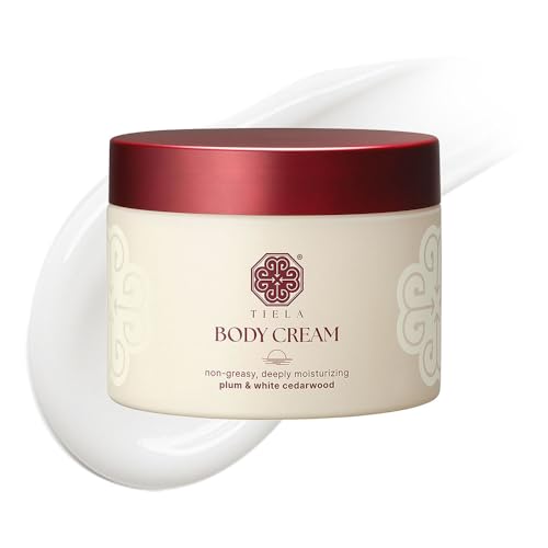 TIELA Sunset Plum & Cedarwood Nourishing Body Cream 6.8 fl oz - 24hr Hydration & Long-Lasting Scent