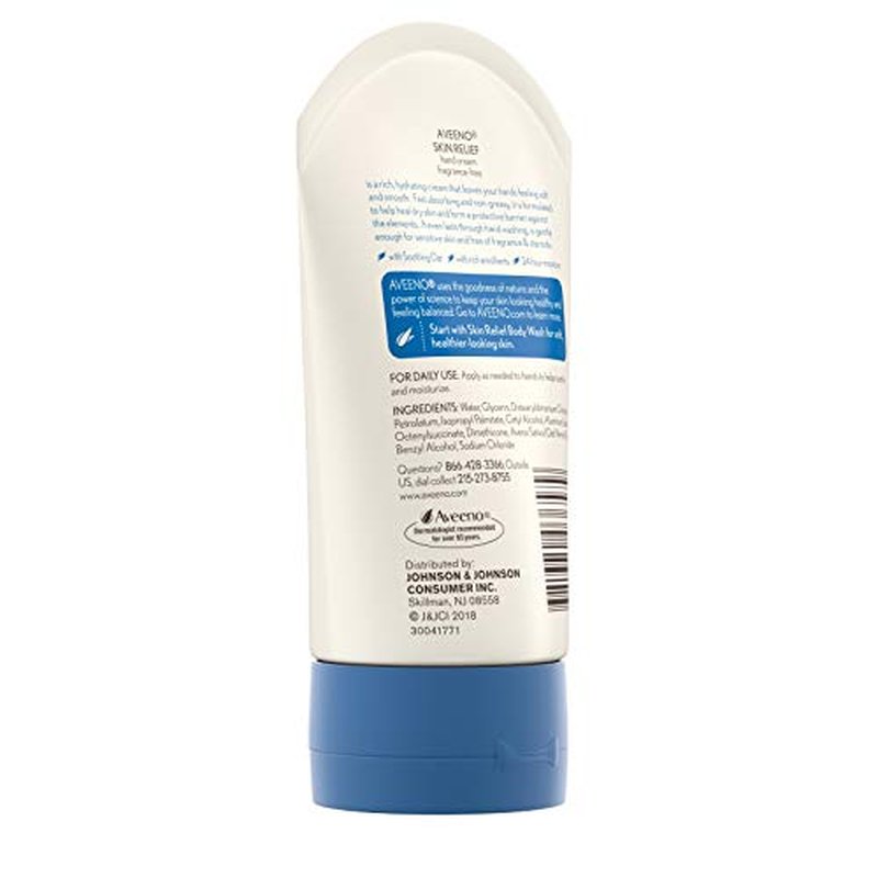 Aveeno Active Naturals Skin Relief Hand Cream, 3.5-Ounce Tubes (Pack of 3)