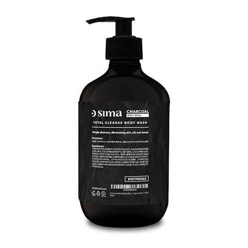 Charcoal Body Wash for Sensitive Skin 500ml - Detox & Acne Control