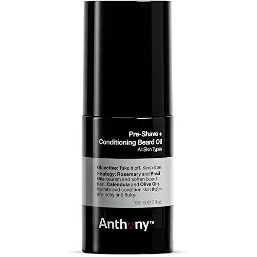 Anthony Pre-Shave and Conditioning Beard Oil 2 Fl Oz - Rosemary Basil Olive Calendula