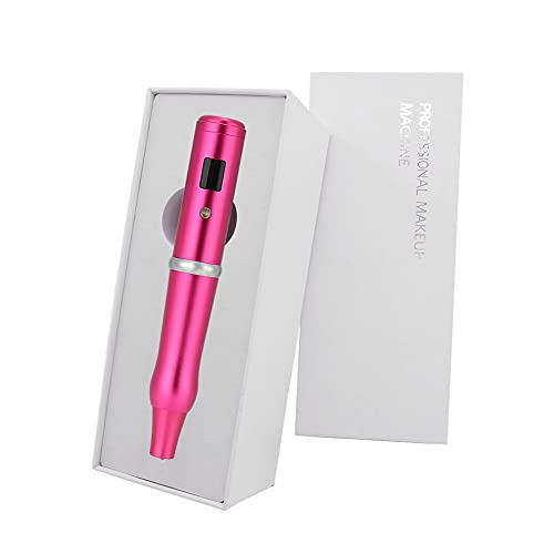 Permanent Makeup Pen Kit with 10 Needles - Rotary Tattoo Machine for Eyebrows Lips Eyeliners