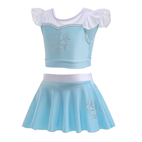 DYMCII Girls Princess Swimwear Two-Piece Tankini Set Bathing Suits Outdoors Beach Surfing Water Park Summer Swimsuits
