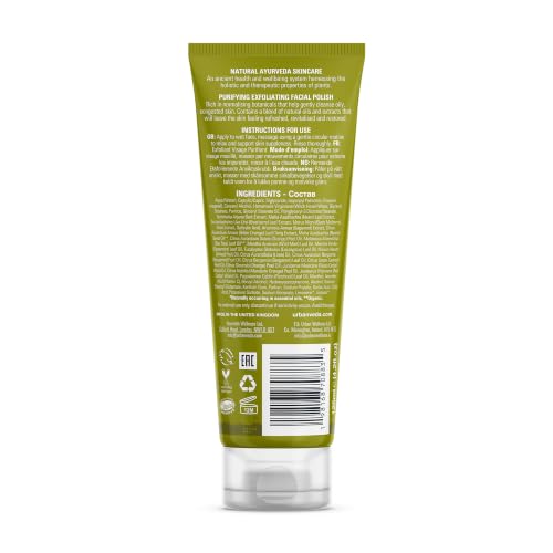 Urban Veda Purifying Exfoliating Face Scrub for Oily & Pimple Skin - Pack of 2, 4.2 Fl Oz