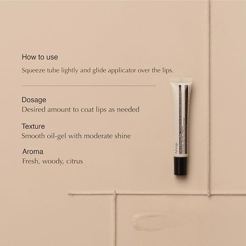 Aesop Cedar & Citrus Lip Balm | Nourishing Lip Treatment for Dry, Chapped Lips | Smooth Oil-Gel Formula | 0.3 fl oz