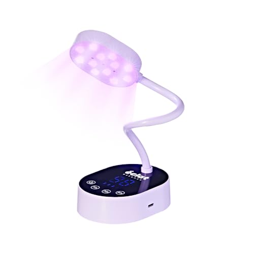 Purple Rechargeable LED Gel Nail Lamp with Auto Sensor & 4 Timers - Cordless & Portable