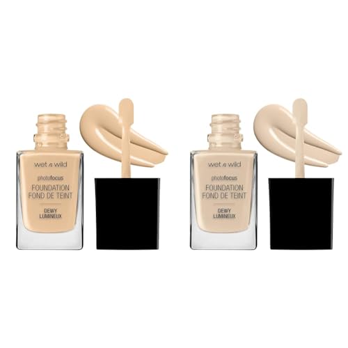 wet n wild Photo Focus Dewy Liquid Foundation Makeup Soft Beige and Soft Ivory