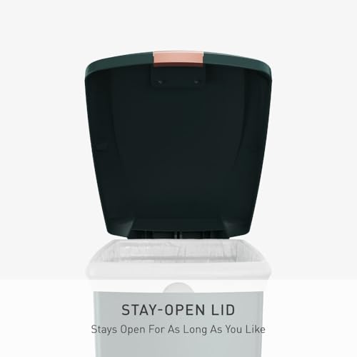 Simplehuman Slim Step Can 40L Kitchen Trash Bin - Hunter Green, Pet-Proof Lock