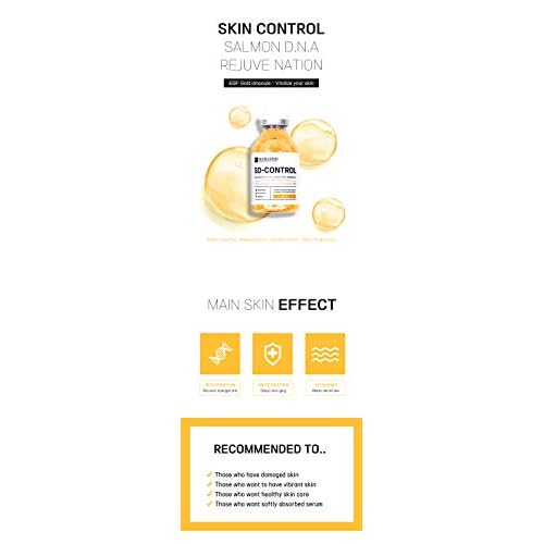 SD-Control PDRN Salmon DNA | Salmon DNA Serum | Salmon DNA for Microneedling | Collagen EGF Peptide Ampoule Rejuvenation Ampoule Korean Serum Booster for Face and Body 35ml 1.18 fl.oz