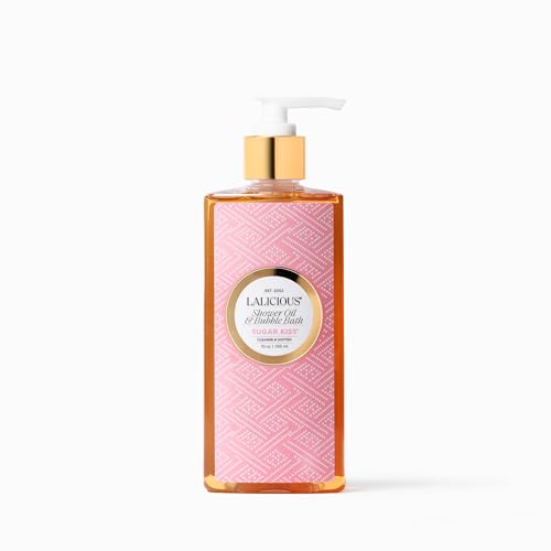 LALICIOUS Sugar Kiss® Shower Oil & Bubble Bath (10 oz) - Multi-Use Moisturizing Body Wash & Shaving Oil