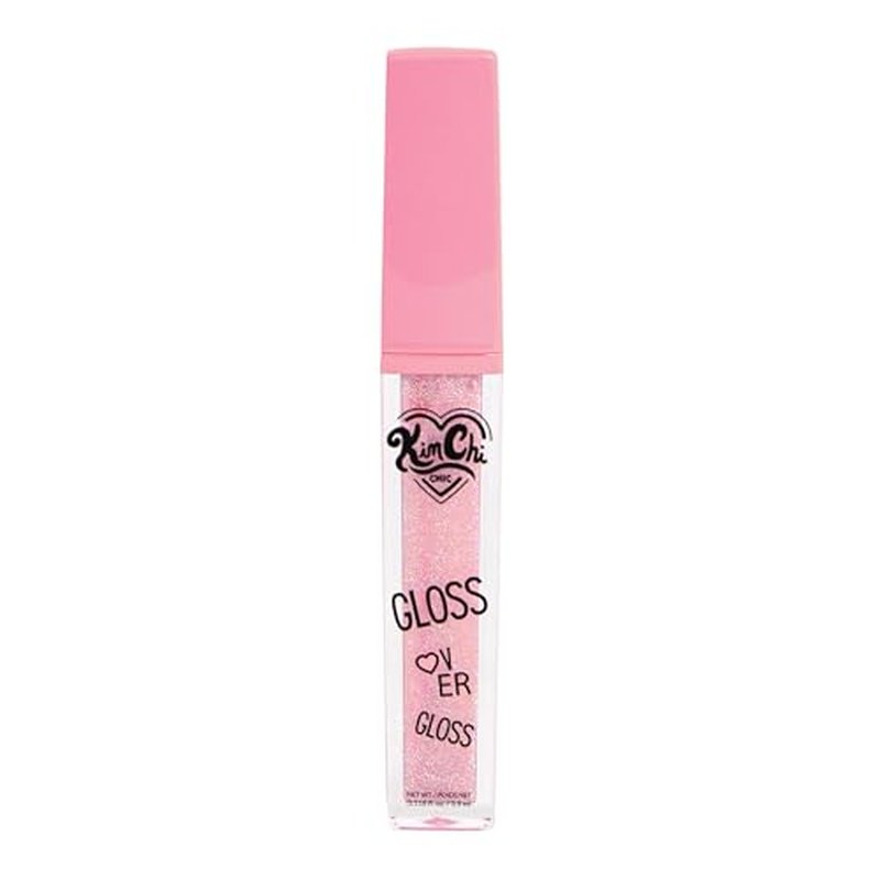 KimChiChic Beauty Gloss Over Gloss, Shimmery Micro-Sparkle Lip Gloss To Wear Alone Or Over Lipstick, Fragrance-Free Luscious Lip Balm, Shimmery Pink, 06 Pink Shimmer, 0.35ml
