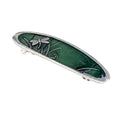 Large Green Dragonfly Pewter Hair Barrette - Handcrafted Vermont Design