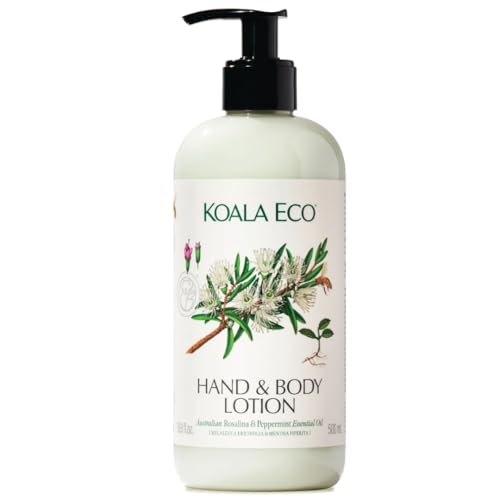 Koala Eco Body Lotion with Peppermint & Rosalina Essential Oil - 16oz, Refillable & Eco-Friendly