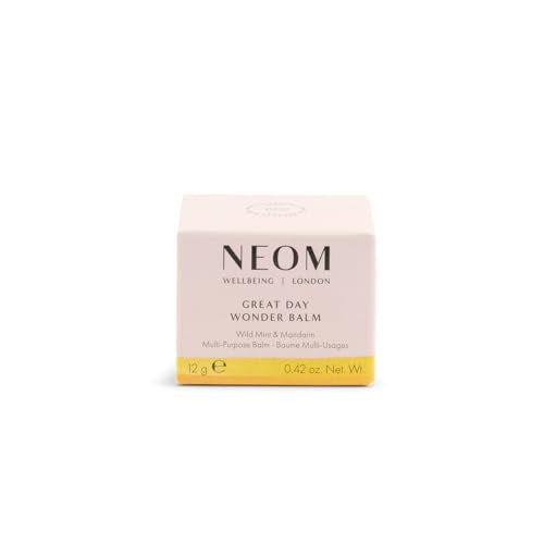 Neom Great Day Wonder Balm 12g | Natural Lip & Skin Moisturizer with Mint & Mandarin