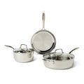 5-Piece Stainless Steel Cookware Set - All Cooktop Friendly, Dishwasher Safe