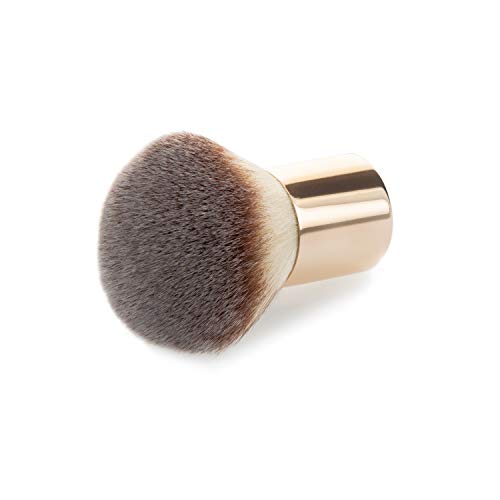 T4B Kash?ki 200 Kabuki Brush Travel Mineral Powder Brush for Loose Powders with Synthetics and Taklon Bristles and Tube Makeup Case Designed for Professional Use