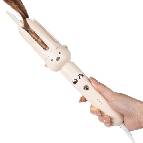 Automatic Curling Iron 28mm Tourmaline Ceramic for Beach Waves, Anti-Tangle & Scald Protection