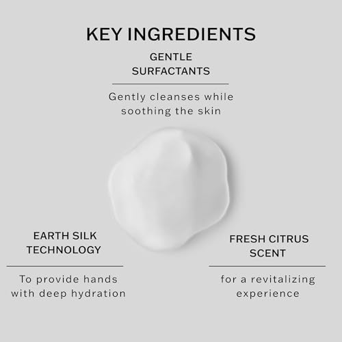 SACHAJUAN Hand Wash Shiny Citrus | Gently Cleansing & Deeply Hydrating Formula with Earth Silk Technology | Soothes Skin, Maintains Moisture Barrier & Refreshes with Citrus Scent | 16.9 oz