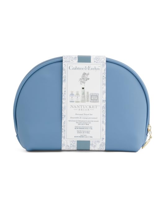 Crabtree & Evelyn Nantucket Briar Travel Skincare Gift Set – 6 Pieces