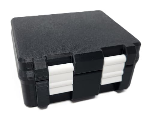 Black/White 20x 10ml Vial Storage Cases, Freezer Safe Hard Shell Organizer