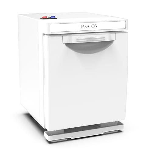 TASALON 5L Hot Towel Warmer Cabinet Medium White Aluminum Interior