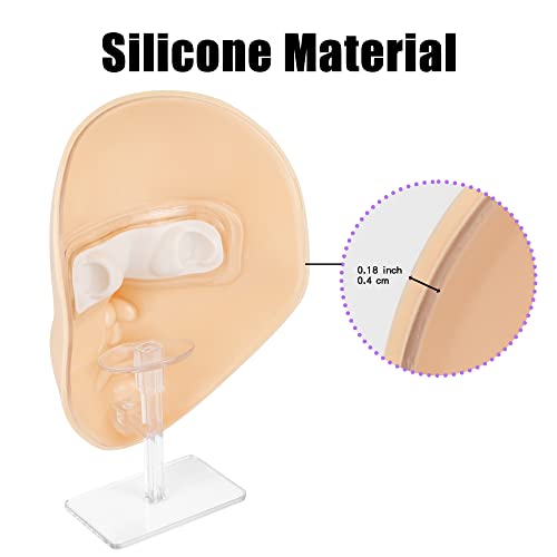 Makeup Practice Full Face Silicone Mannequin Head with Brushes & Accessories - Yellow Variation