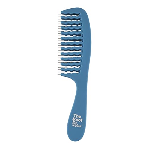 The Knot Dr. For Conair Pro Brite 2-in-1 Detangle Dual-Row Comb, Blue, 1-Piece