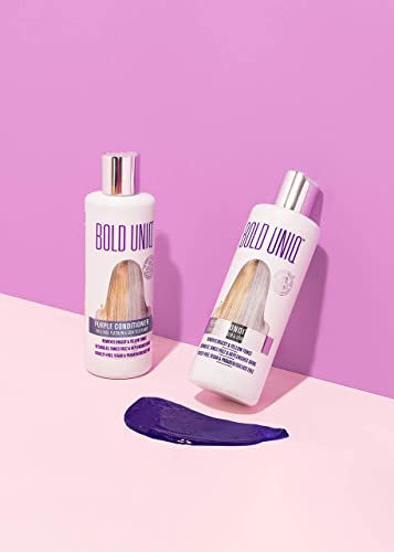 Purple Shampoo & Conditioner Duo for Blonde Hair - Brass Banishing, Sulfate-Free, Vegan
