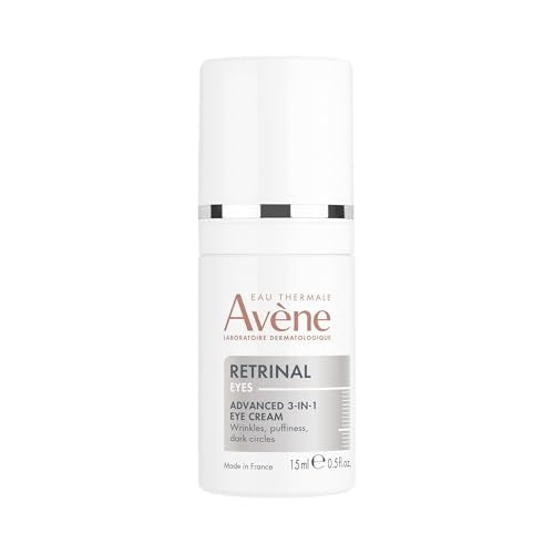 Av?ne Retrinal EYES Advanced 3-In-1 Eye Cream, Retinal eye cream, Powered by Retinaldehyde & Hyaluronic Acid, Helps smooth wrinkles, minimizes under-eye puffiness & dark circles, eye cream anti-aging