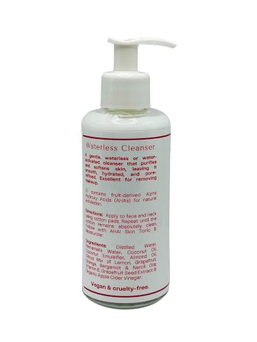 Nonie AHA All-Natural Skin Cleanser – Vegan, 100% Natural Makeup Remover & Exfoliating Pore Care 7 oz