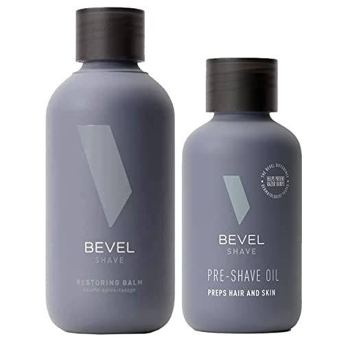 Men's Pre-Shave Oil & After Shave Balm Bundle - Alcohol-Free, Tea Tree, Skin Protection