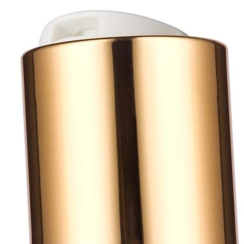 JUVITUS 16 oz Large White Refillable Plastic Squeeze Bottles with Gold Disc Cap Lid (12 pack)