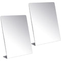 Freestanding Countertop Mirror Set - 9 x 10 Inch Acrylic Modern Minimalist Design - 2 Pack