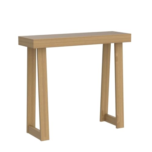 36 Inch Pecan Wood Console Table - Classic Hallway & Entryway Furniture