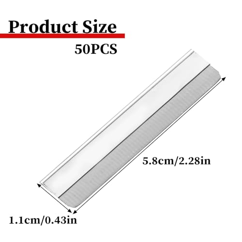 Straight Razor Blades, 50 Pcs Stainless Steel Brow Razor Single Edge Disposable Safety Razors Blades Eyebrow Trimmer Facial Hair Removers Shaving Tools for Men and Women