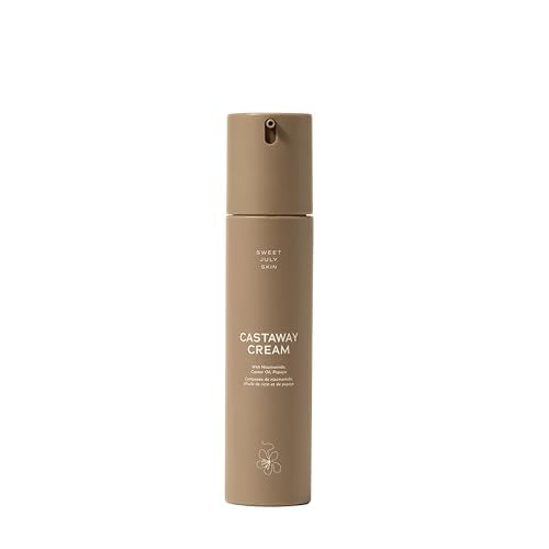 SWEET JULY SKIN Castaway Cream, Niacinamide, Shea Butter, Meadowfoam Seed Oil, Daily Face Cream, Moisturizer for All Skin Types, Hydrating, Anti-Aging, Clean & Fragrance Free 1.7 Fl oz