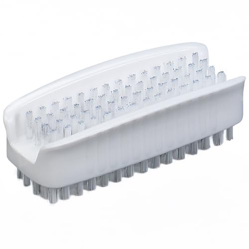 SPARTA 3623900 Plastic Hand Brush, Nail Brush With Polypropylene Bristles For Kitchens, Homes, Restaurants, 3.5 Inches, White, Dual Sided
