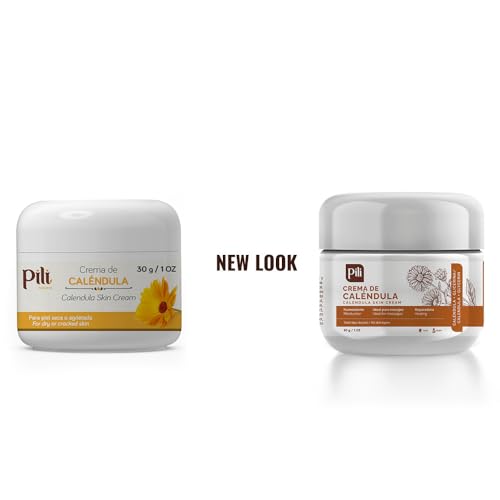 Pili Natural Calendula Cream - Moisturizing Cream for Rough, Dry, or Chapped Skin - Crema de Calendula (1 oz/Unit)