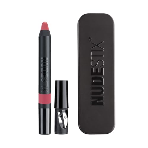 Nudestix Gel Color Lip & Cheek Balm - Rebel - Hydrating, Glossy, 2-in-1 Tinted Stick