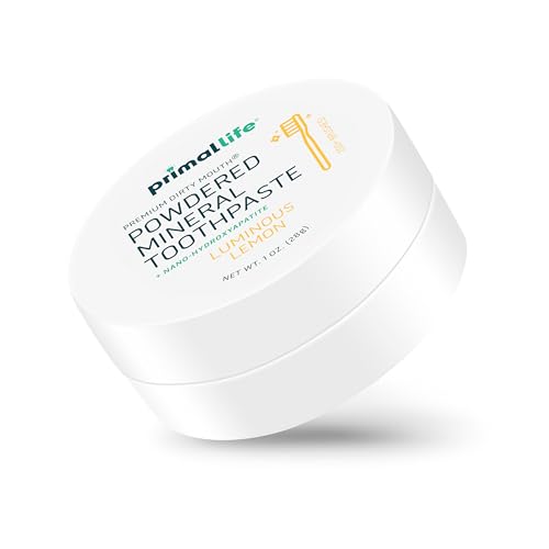 Natural Toothpowder for Oral Care - Lemon Flavored Vegan & Organic Tooth Cleaning Powder with Bentonite & Kaolin Clay - Supports Fresh Breath &