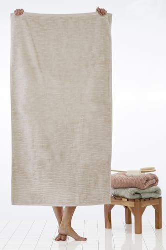 Oatmeal SKL Home CloudSoft 6-Piece Bath Towel Set - Luxury 100% Cotton