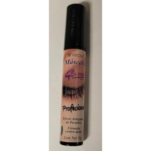 PROSSA- MASCARA 4 IN 1 PROFESSIONAL BRUSH BLACK INTENSE FORMULA EXTRA VOLUME Mascara for Long-Lasting Volume and Length, Black