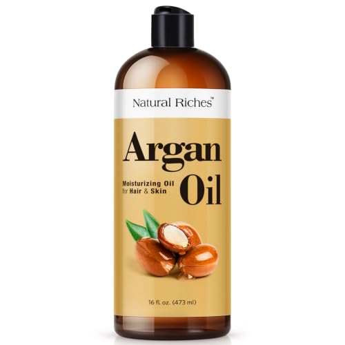 Natural Riches Moroccan Argan Oil 16 Fl Oz Pack of 1 Deep Moisturizing Hair & Skin Oil